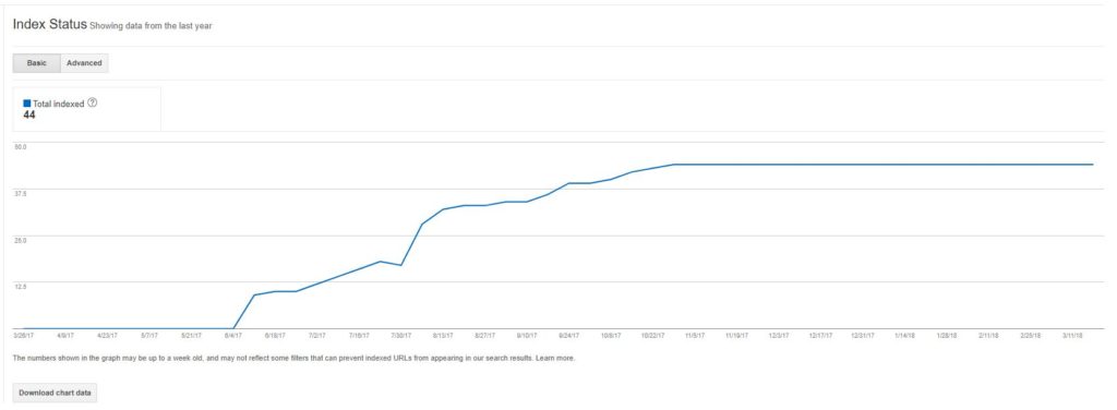 index status of an seo campaign for a Perth business